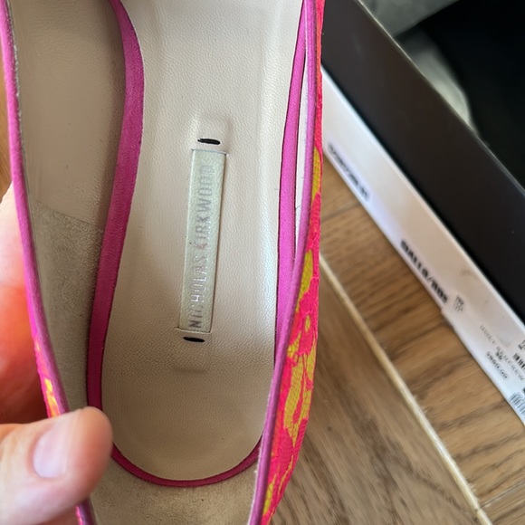 Nicholas Kirkwood Neon Pink/Yellow Heels, worn once, perfect condition - Picture 6 of 9